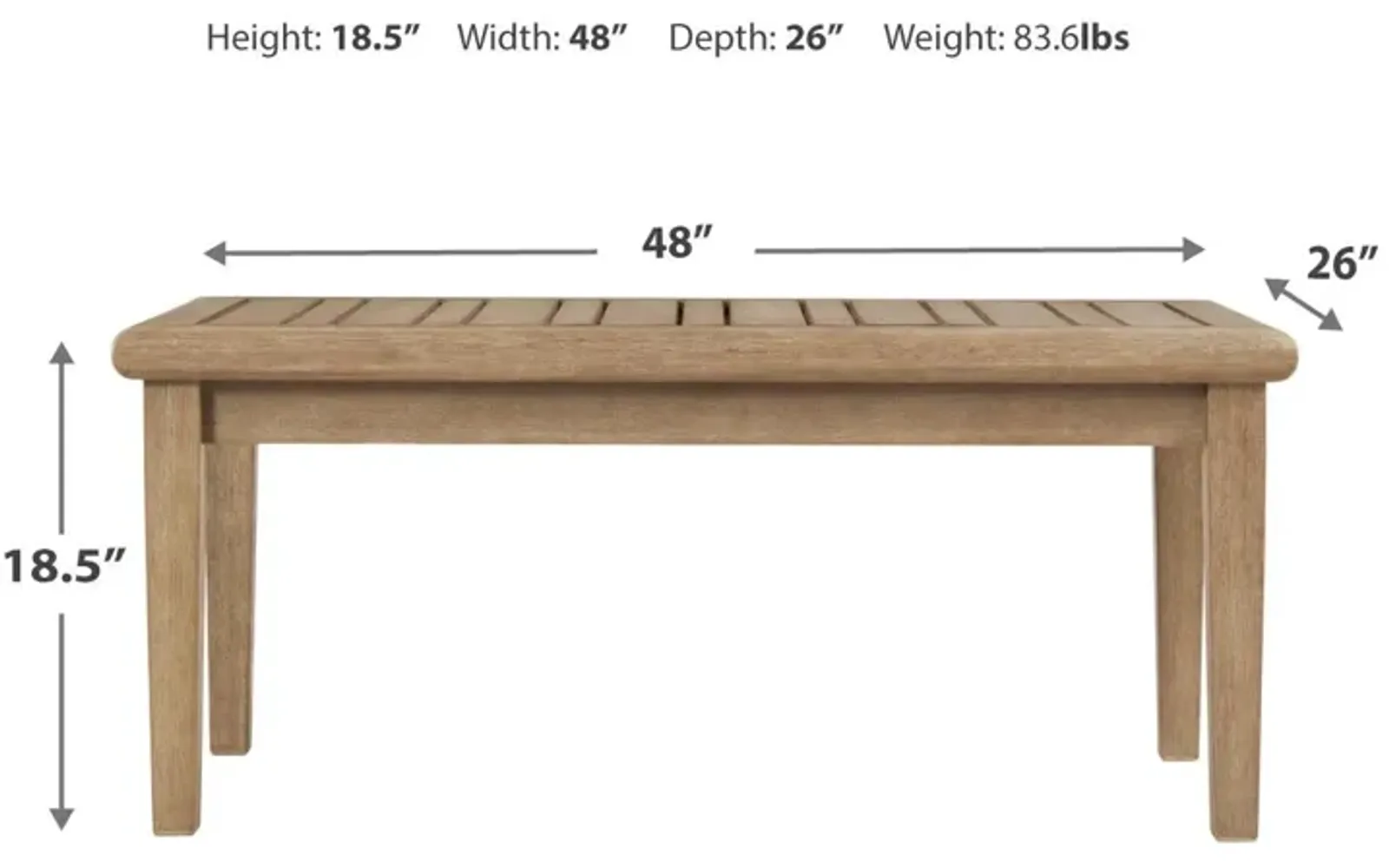 Ashley Gerianne Coffee Table Grayish Brown Signature Design