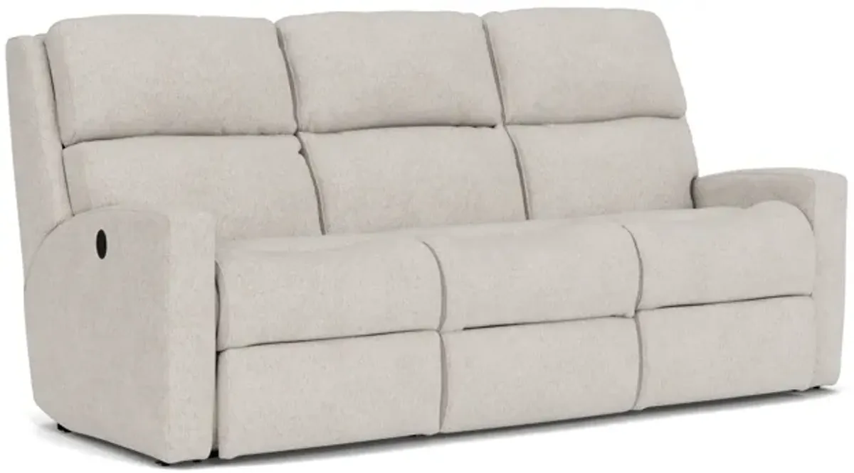 Flexsteel Catalina Almond Power Reclining Sofa with Power Headrests