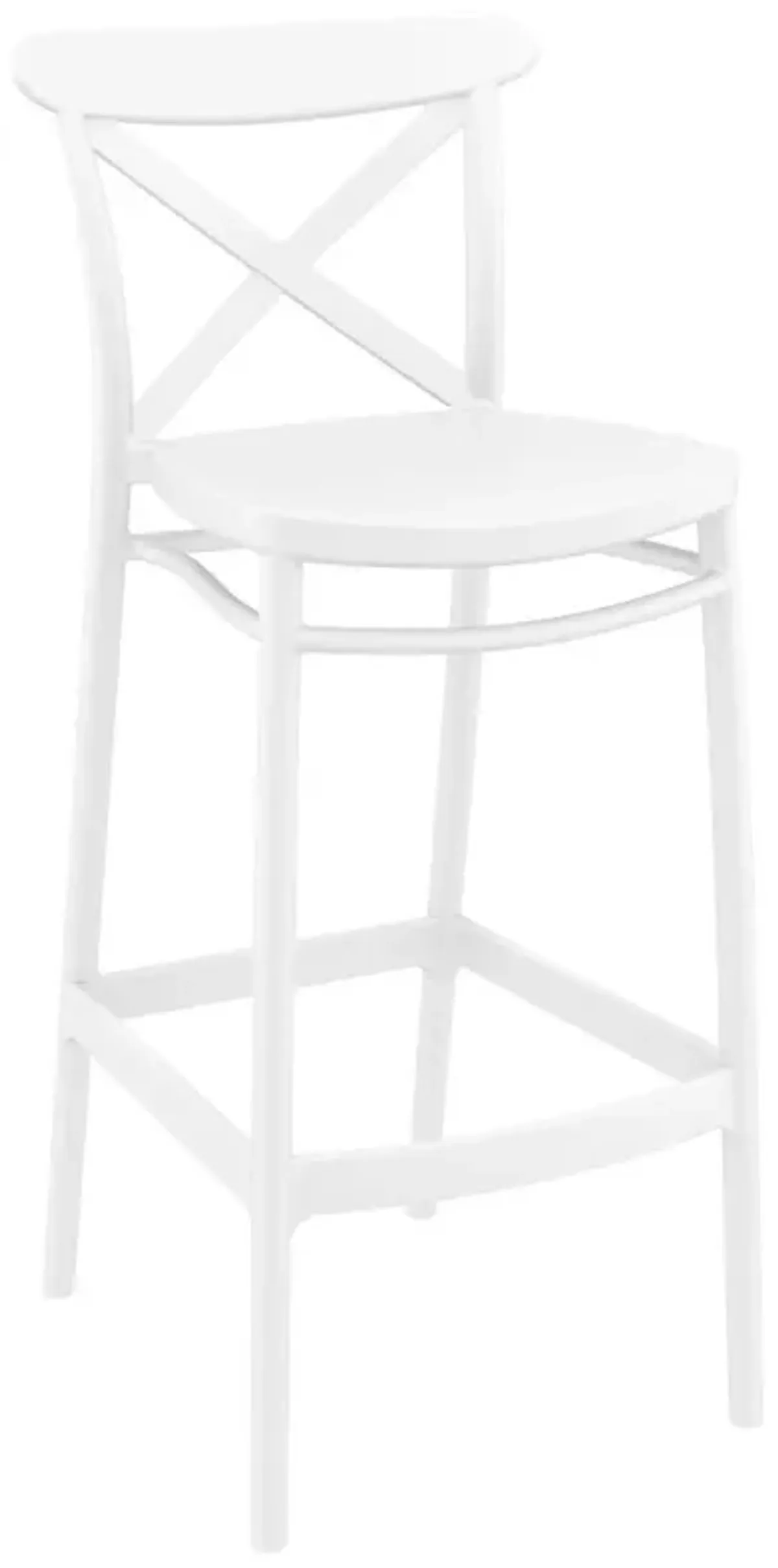 Compamia Cross Bar Stool White