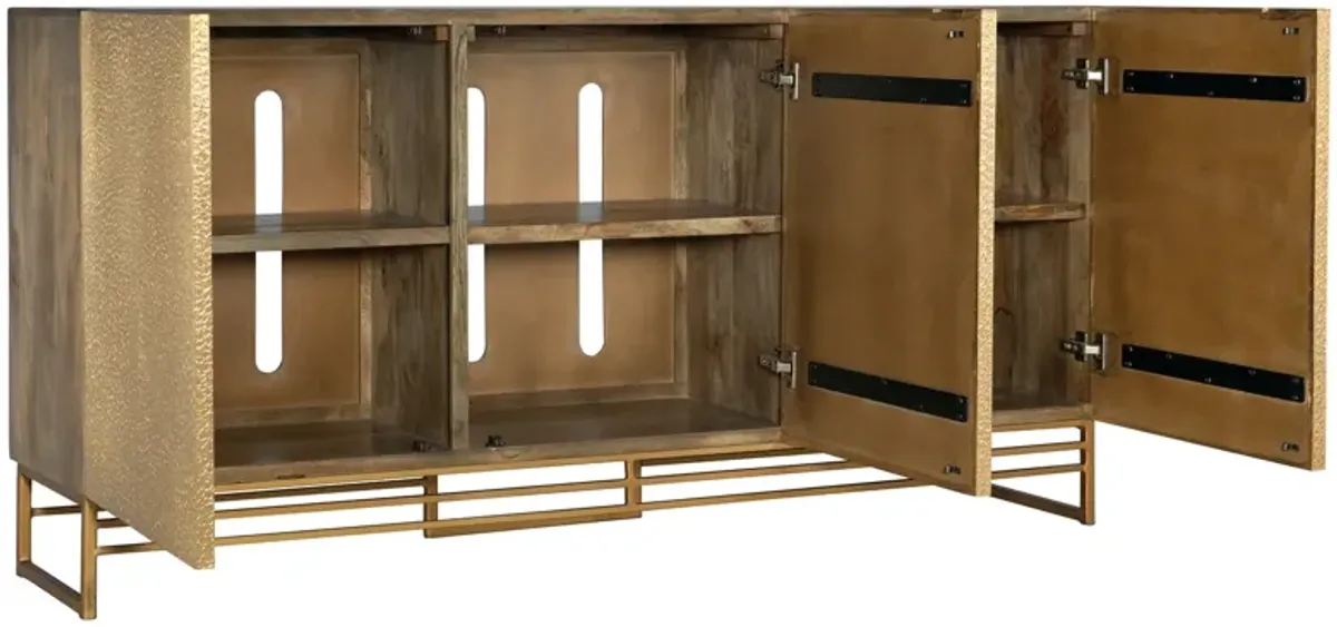 Hooker Furniture 69 Inch Light Natural TV Entertainment Center