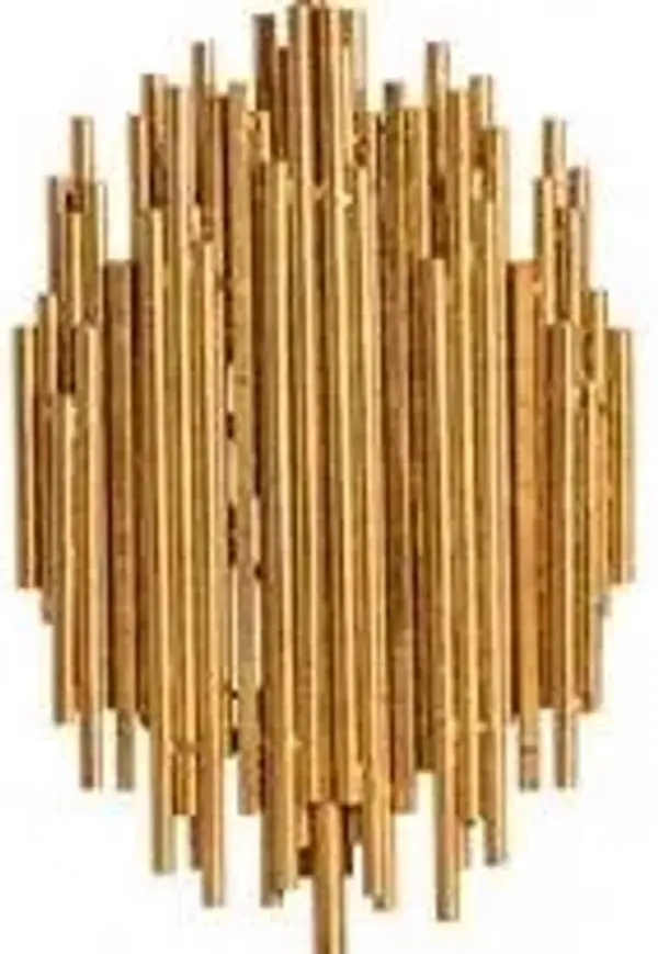 Crestview Galveston Hand Finished Gold Leaf Table Lamp