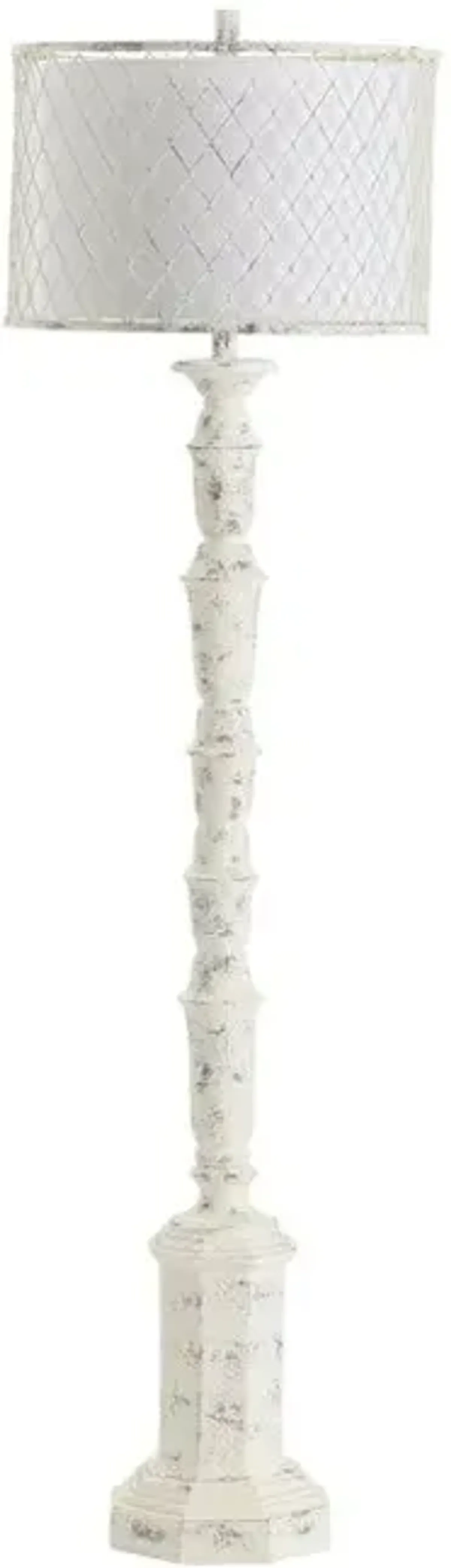 Crestview Para Off-White Floor Lamp