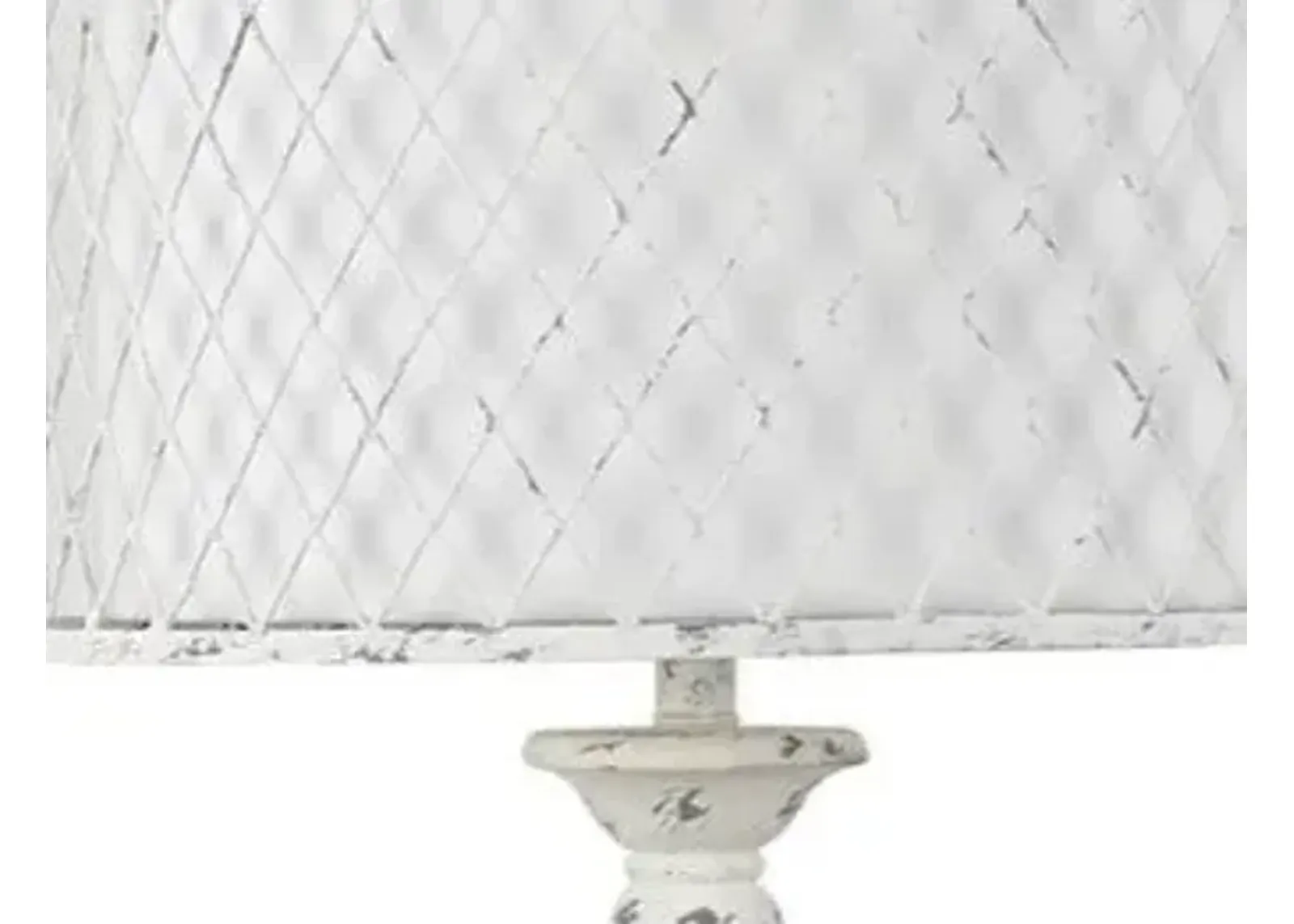 Crestview Para Off-White Floor Lamp