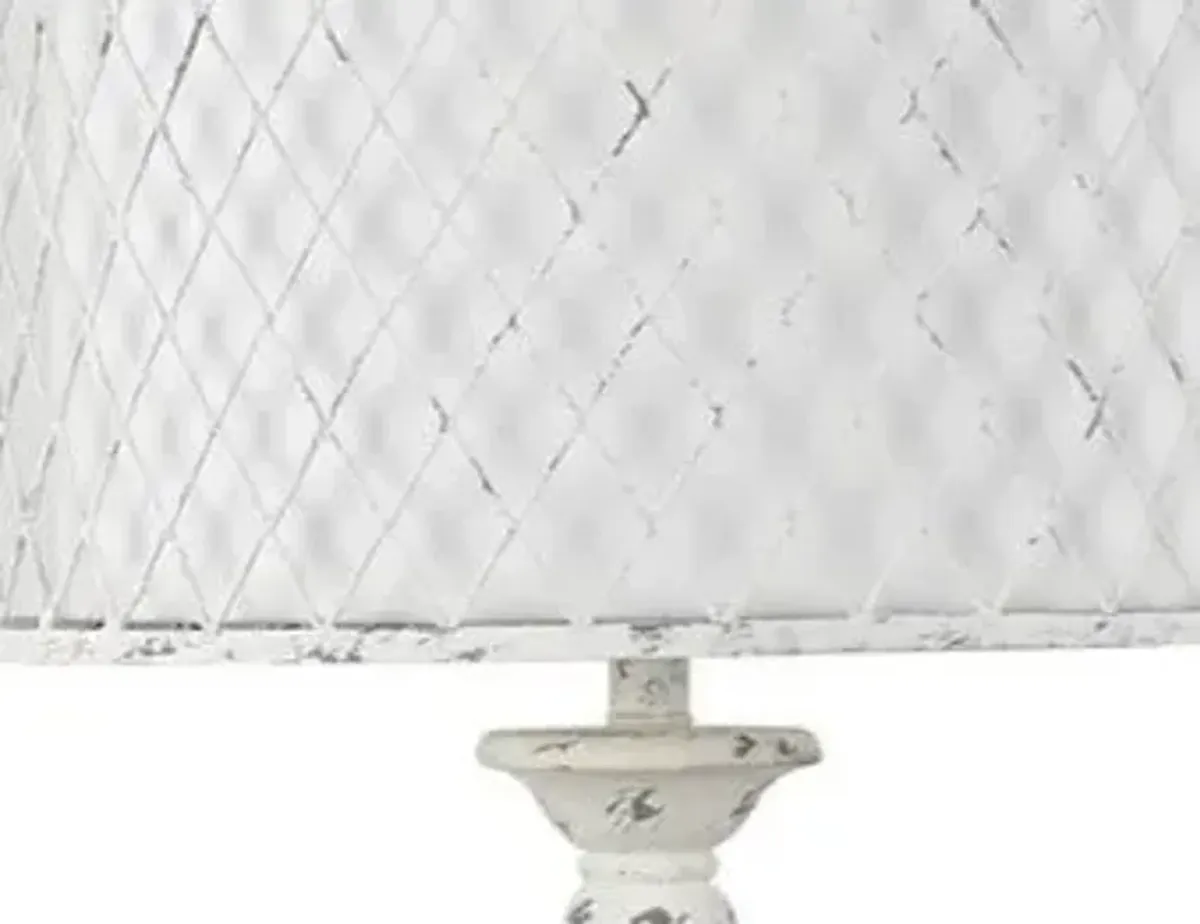 Crestview Para Off-White Floor Lamp