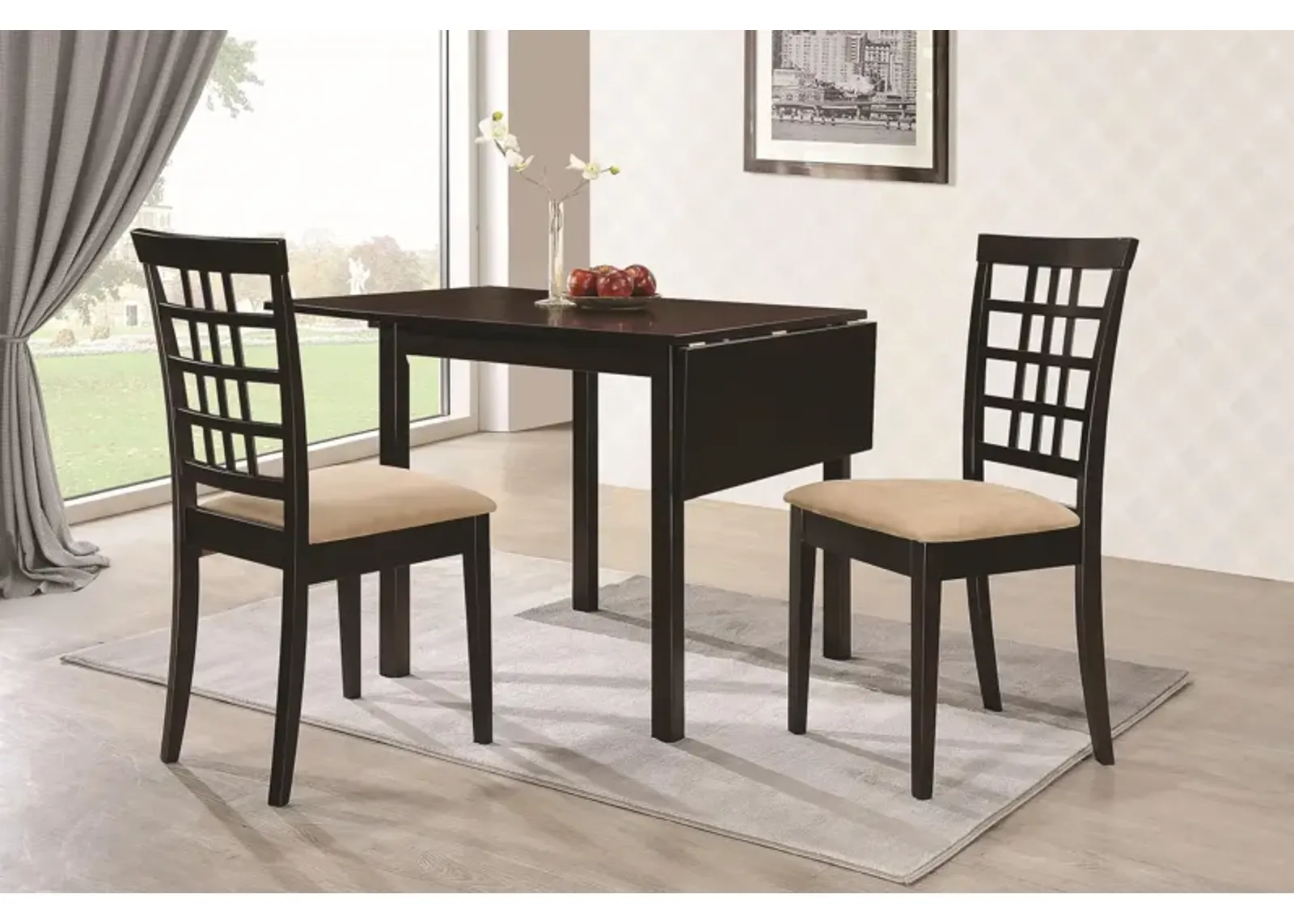 Coaster Kelso Lattice Back Dining Side Chair Cappuccino