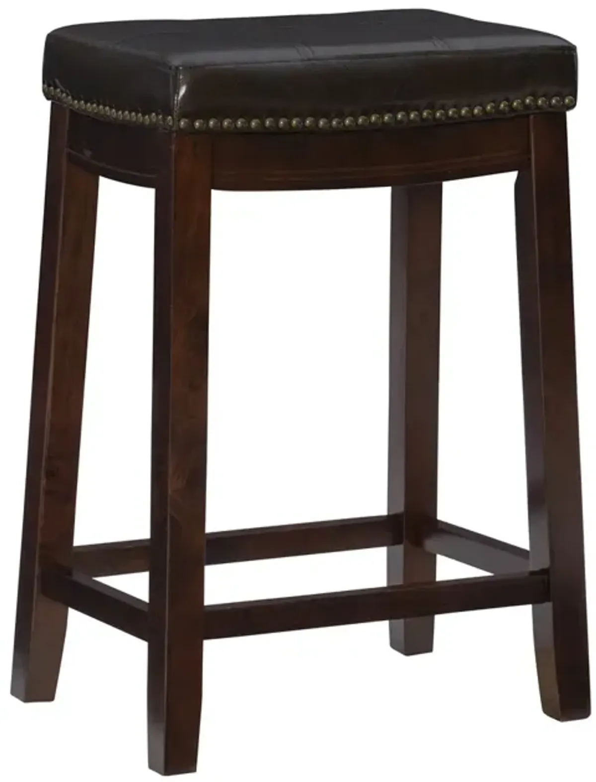 Linon Claridge Dark Brown Counter Stool