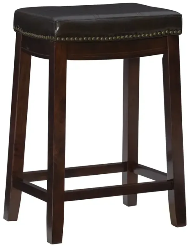 Linon Claridge Dark Brown Counter Stool
