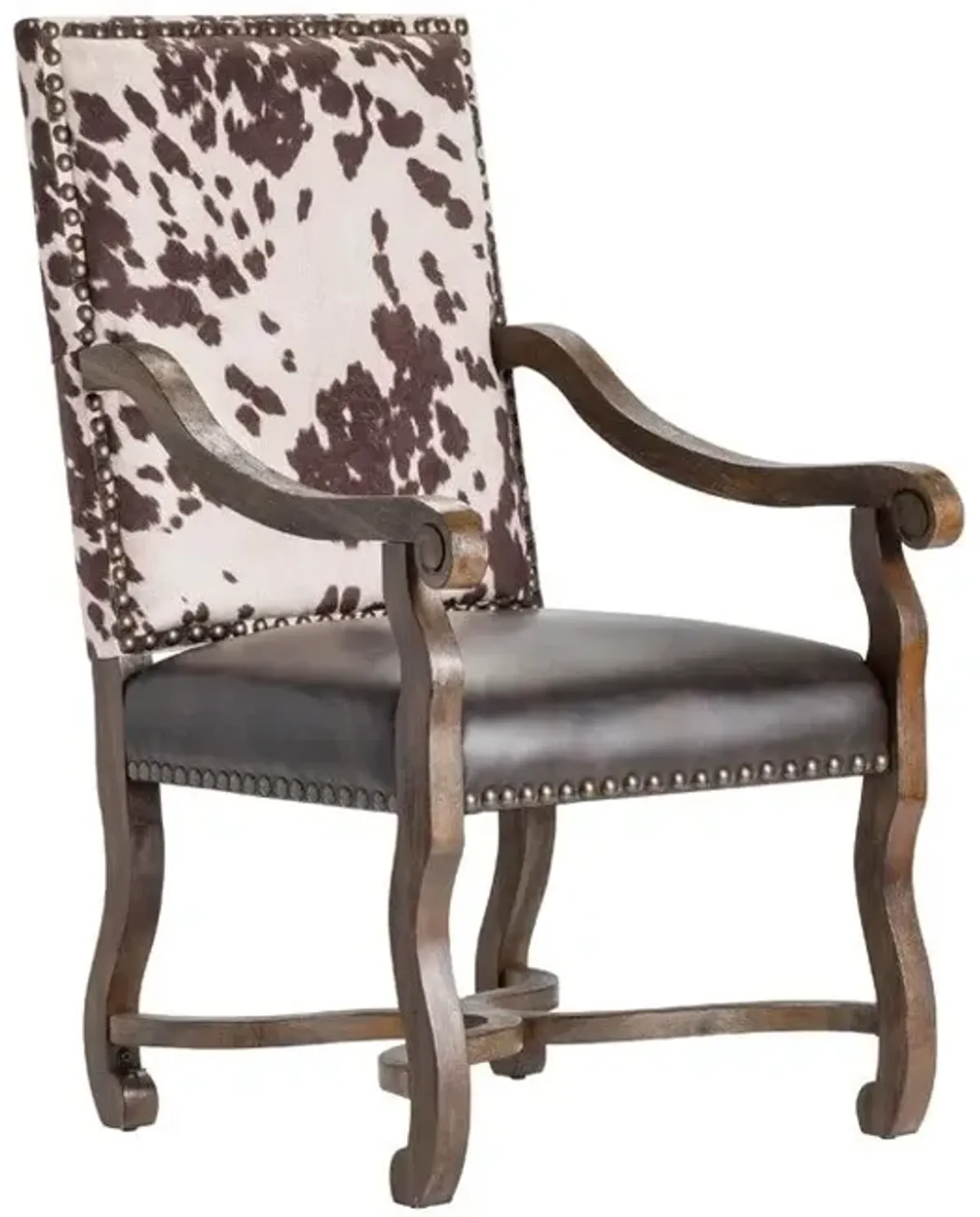 Crestview Mesquite Ranch Leather & Faux Cowhide Armchair
