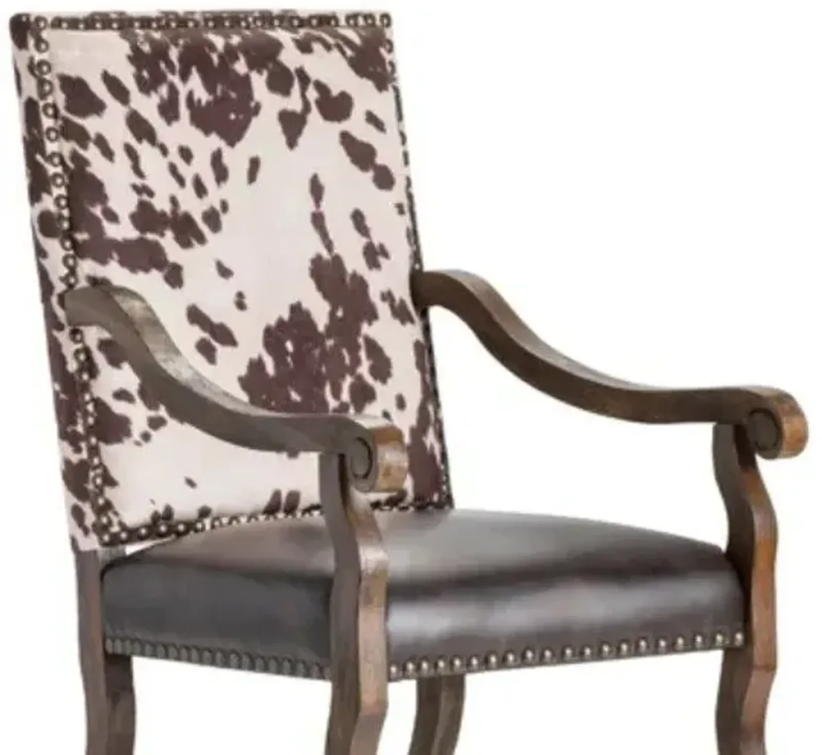 Crestview Mesquite Ranch Leather & Faux Cowhide Armchair