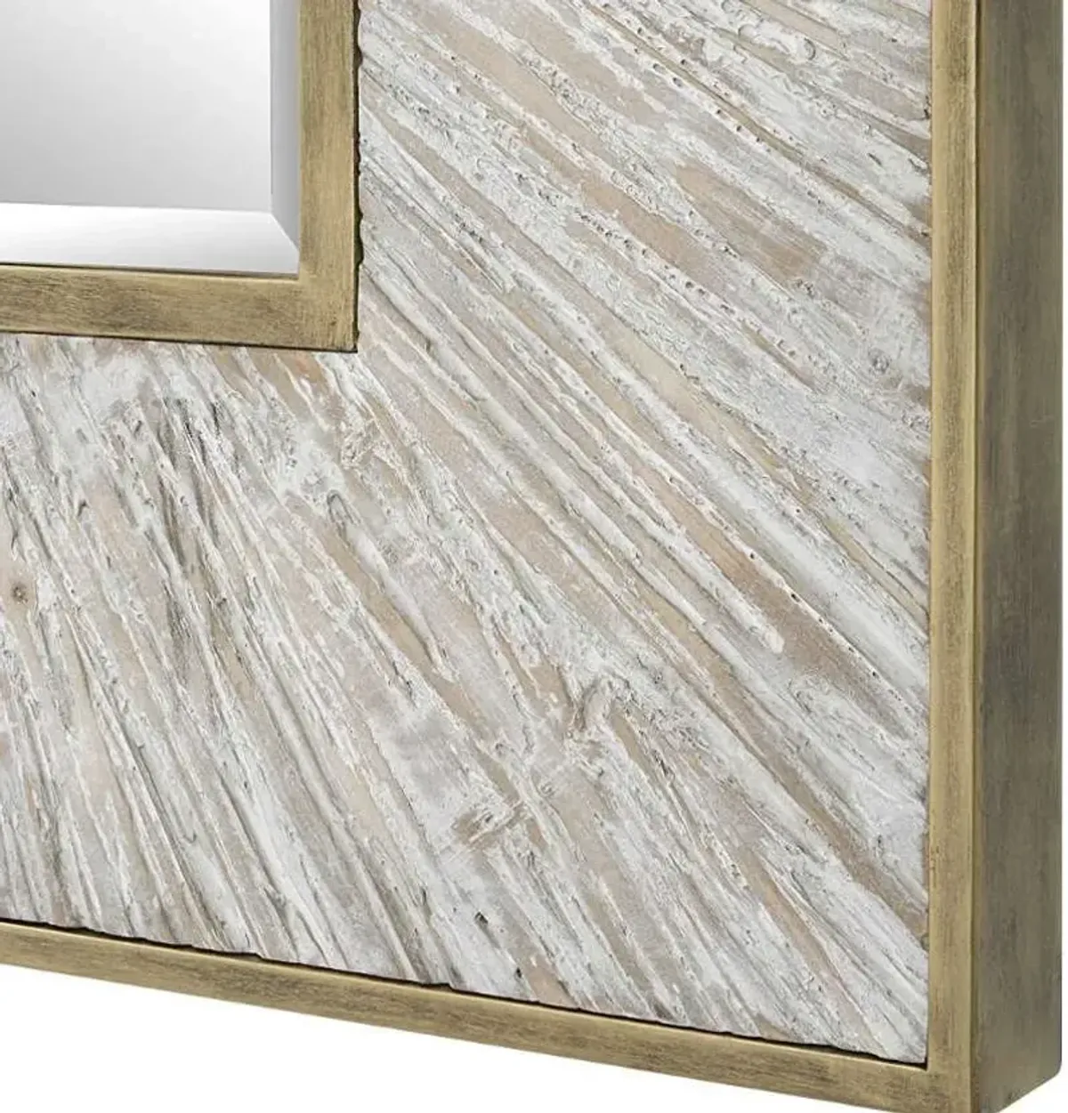 Uttermost Wharton Whitewashed Square Mirror