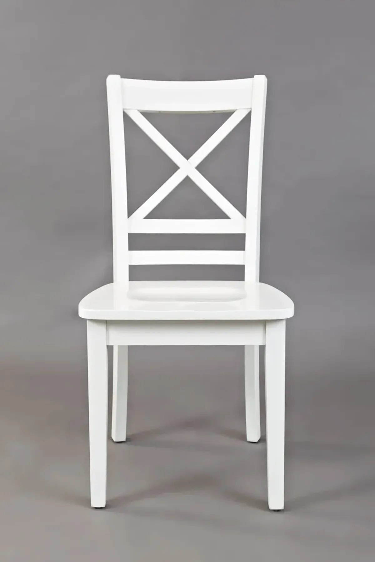 Jofran Simplicity X-Back Side Chair in Paperwhite