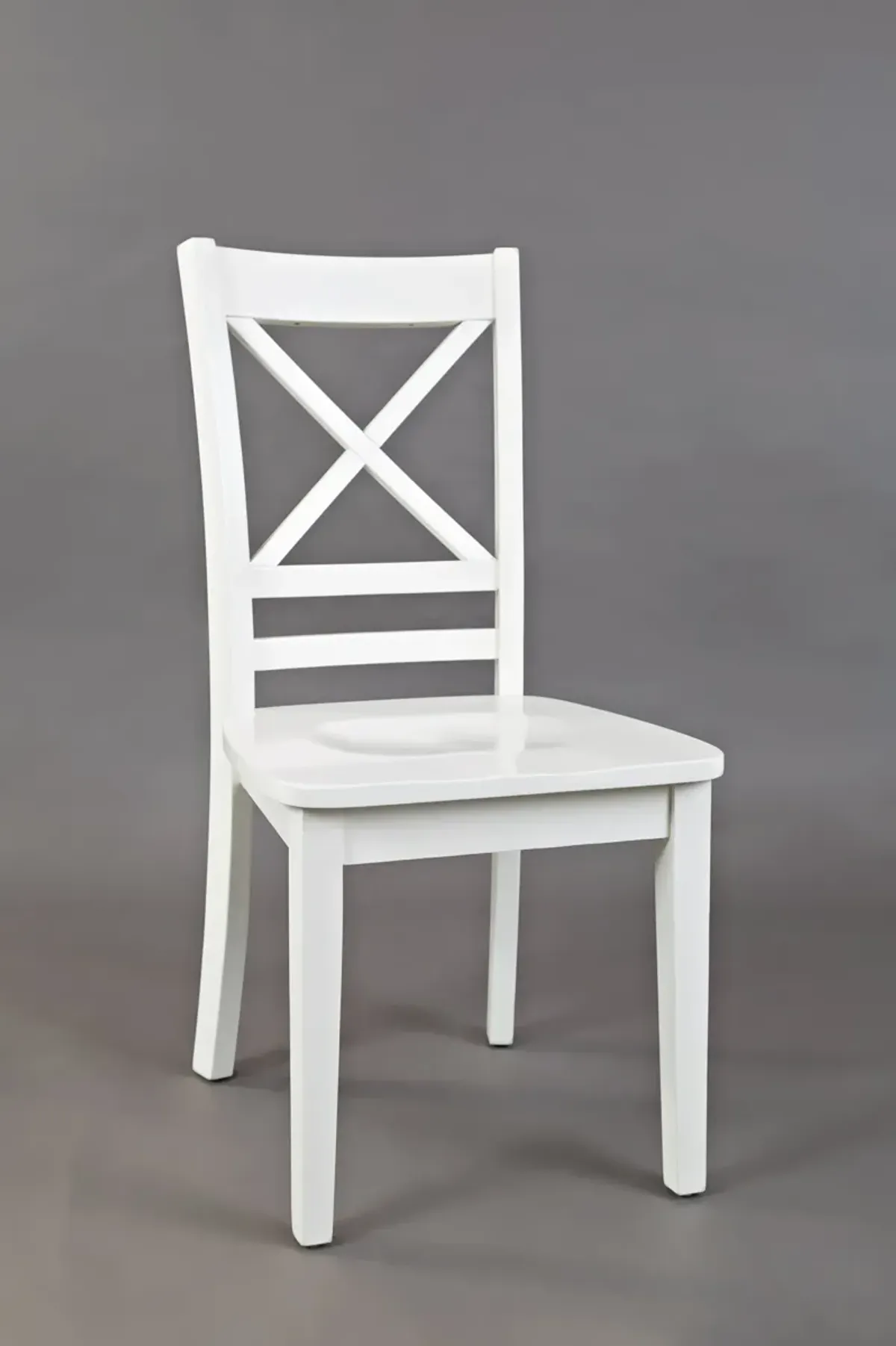 Jofran Simplicity X-Back Side Chair in Paperwhite