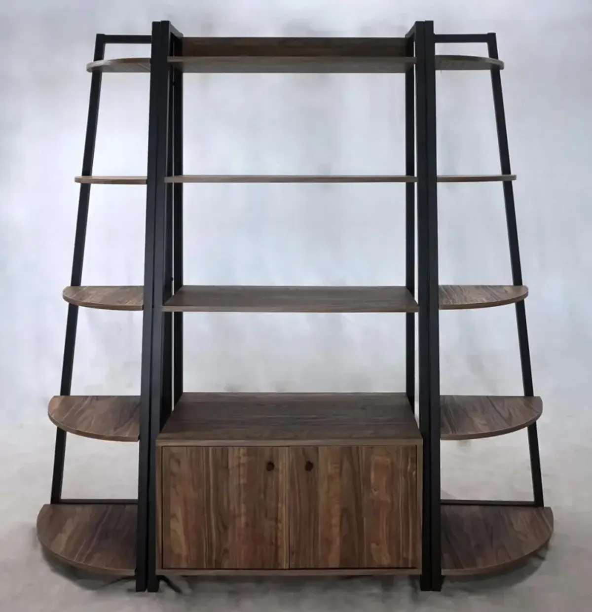 Coaster Jacksonville 63 Inch 5-Shelf Bookshelf Black & Aged Walnut