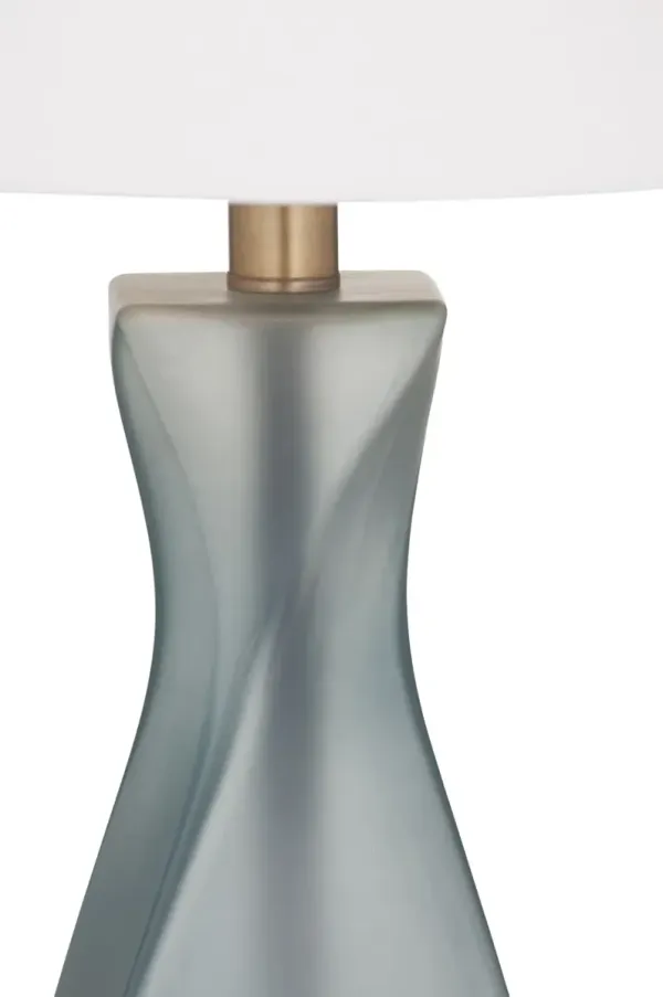 Bassett Mirror Anthea Frosted Blue Table Lamp