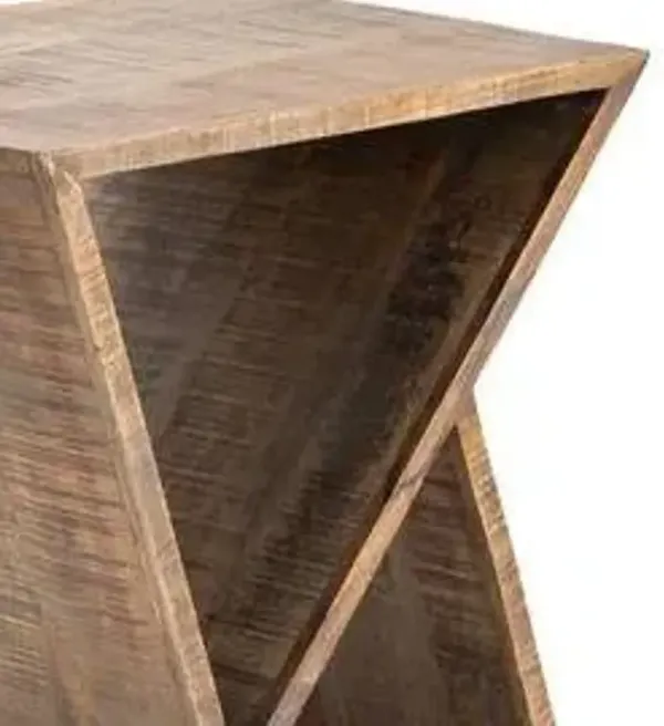 Crestview Bengal Manor Mango Wood Angled End Table