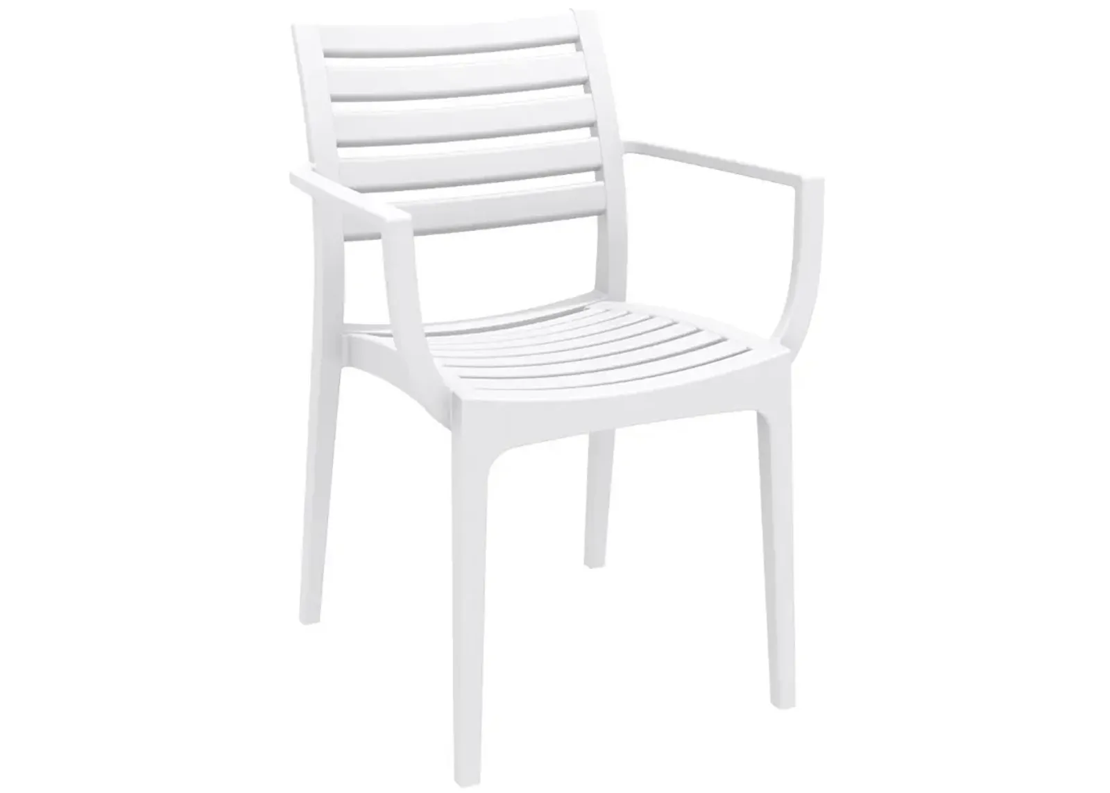 ARTEMIS DINING SET WITH 2 ARM CHAIRS WHITE