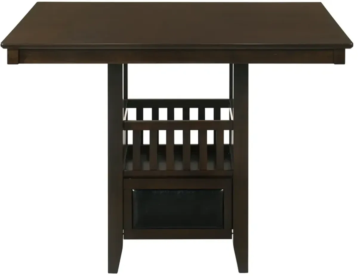 Coaster Jaden Square 47 Inch Counter-Height Dining Table Espresso