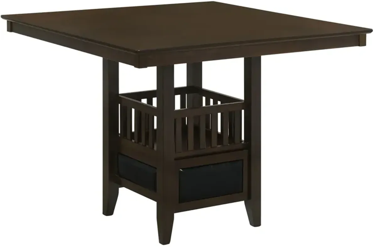 Coaster Jaden Square 47 Inch Counter-Height Dining Table Espresso