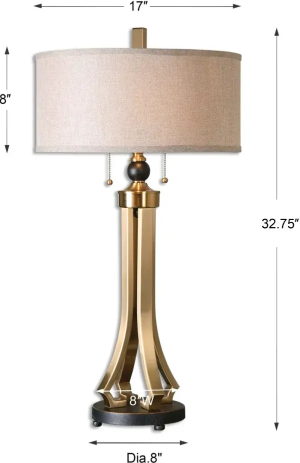 Uttermost Selvino Brushed Brass Table Lamp