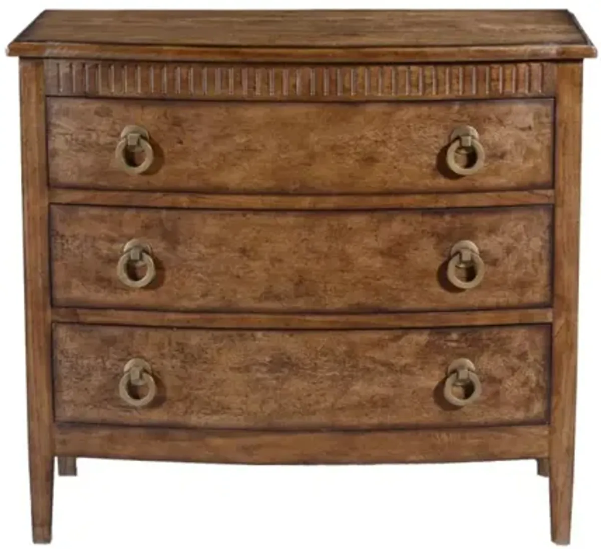 Noble Furniture Theodore Bow Front Chest in Rustic Pecan Finish