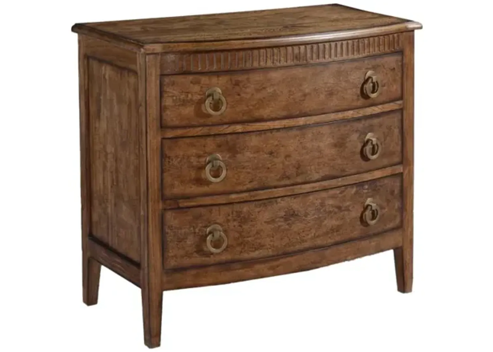 Noble Furniture Theodore Bow Front Chest in Rustic Pecan Finish