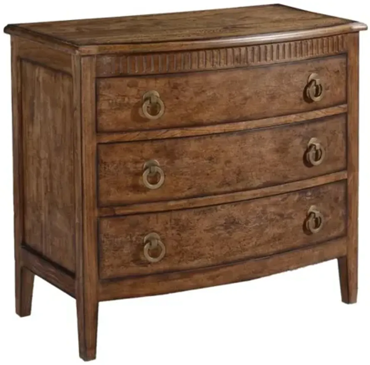 Noble Furniture Theodore Bow Front Chest in Rustic Pecan Finish