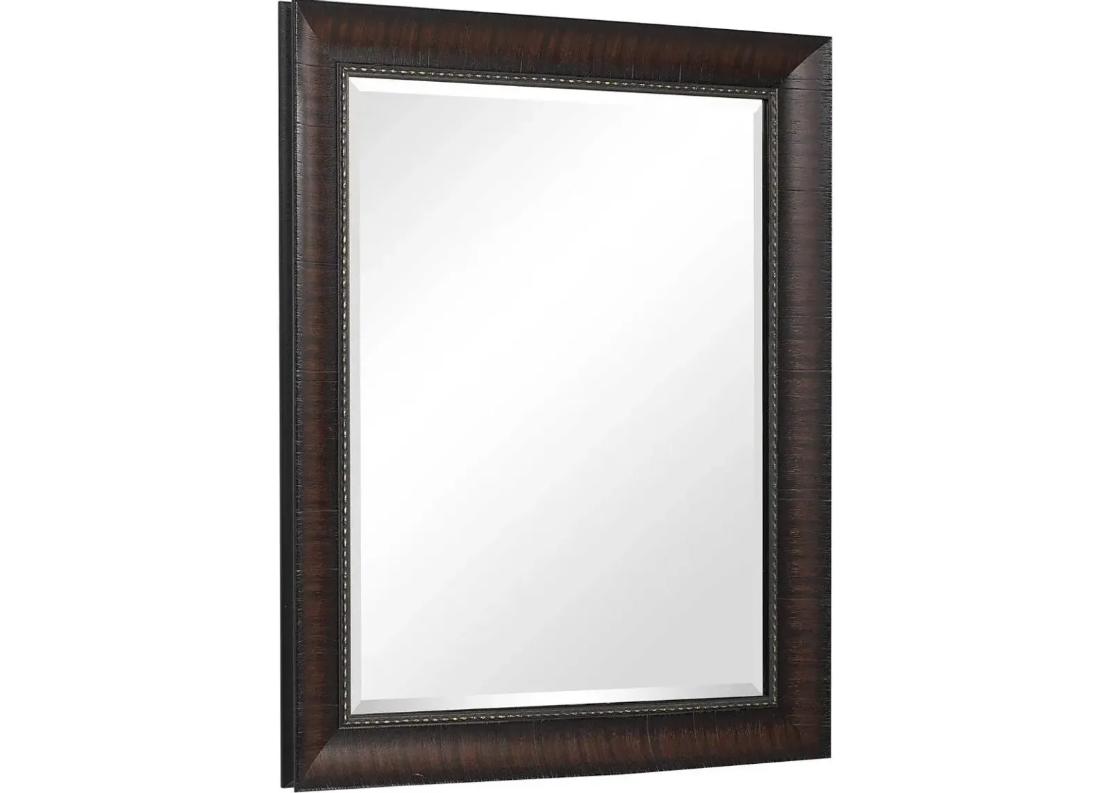 Uttermost Wythe Rich Mahogany Wood Mirror