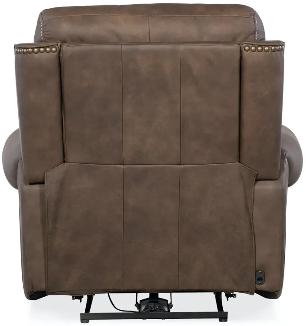 Hooker Furniture Duncan Kalahari Bark Power Leather Recliner with Power Headrest & Lumbar