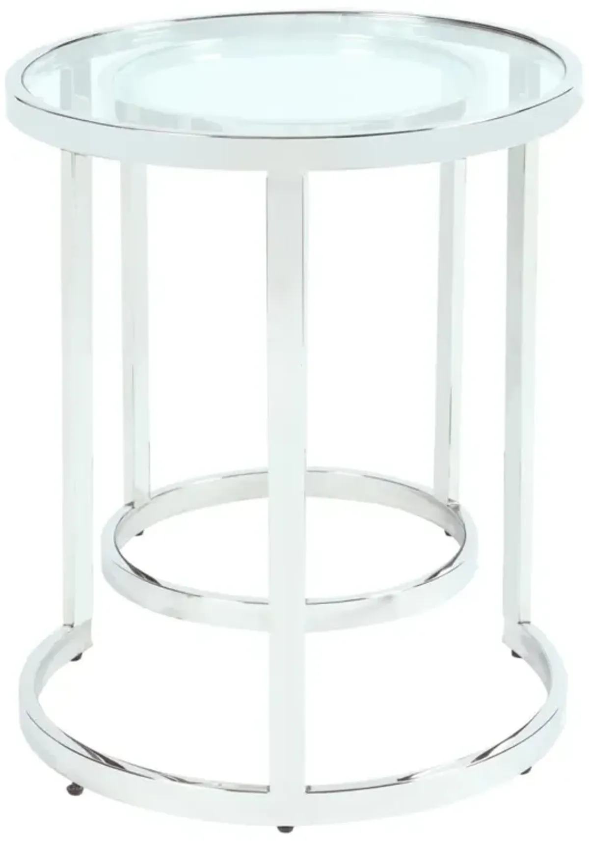 Chintaly Contemporary 2-In-1 Nesting Lamp Side Table Set