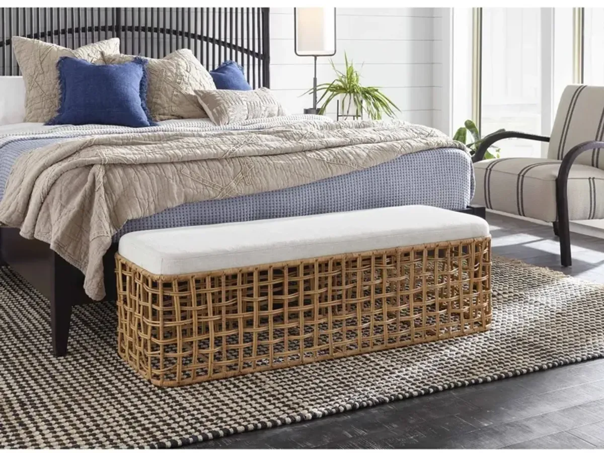 Universal Getaway Coastal Living Home Rattan Bench