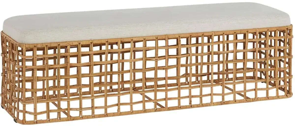 Universal Getaway Coastal Living Home Rattan Bench