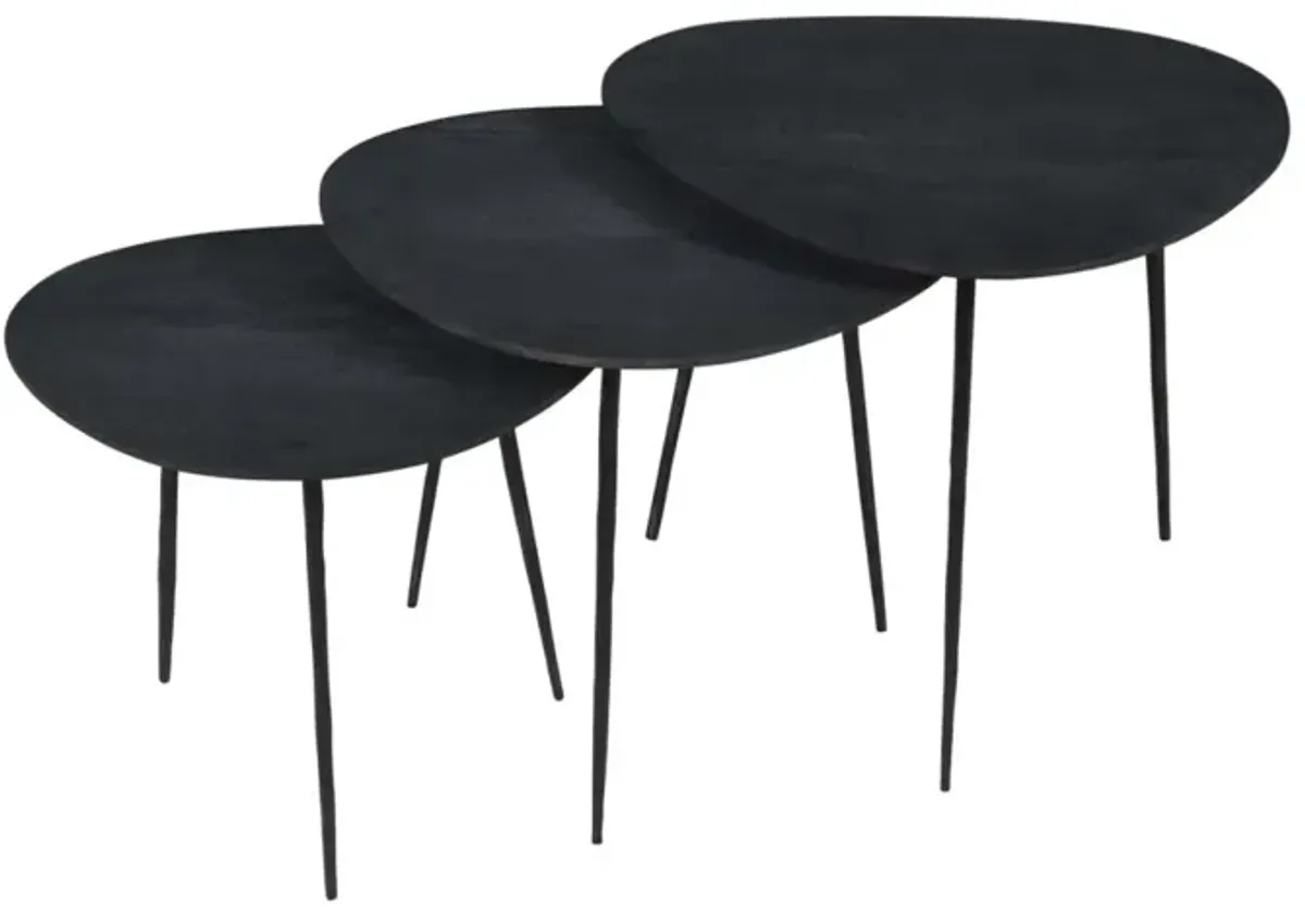 Jofran Reeves Nesting Table Set of 3 Black