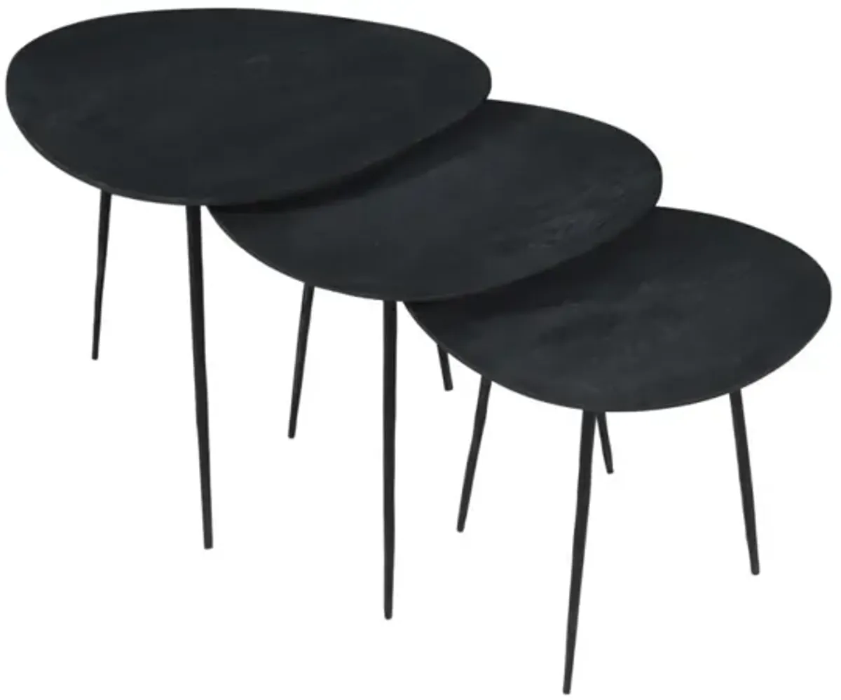 Jofran Reeves Nesting Table Set of 3 Black