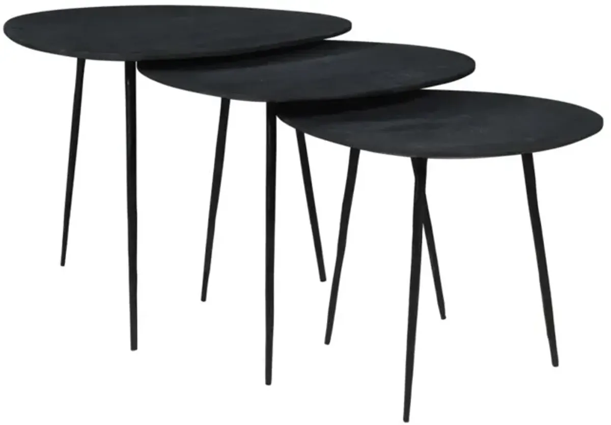 Jofran Reeves Nesting Table Set of 3 Black