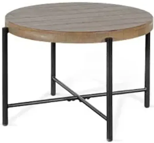 Sunny Designs Durango Weathered Brown 28 Inch Round End Table