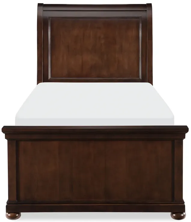 COMPLETE SLEIGH BED TWIN CHERRY FINISH - CANTERBURY CHERRY