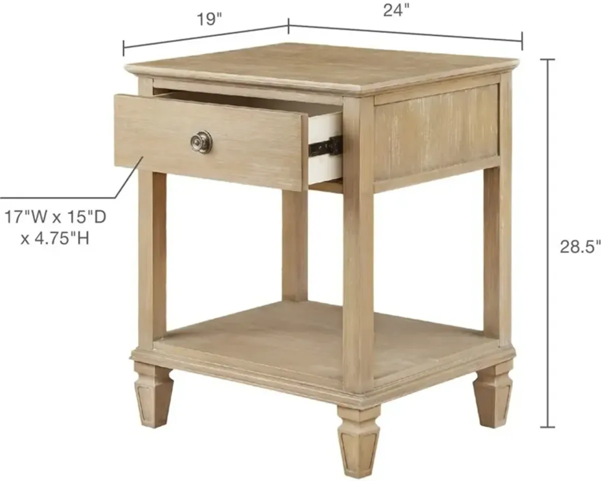 Olliix Madison Park Signature Light Natural Victoria Bedside Table