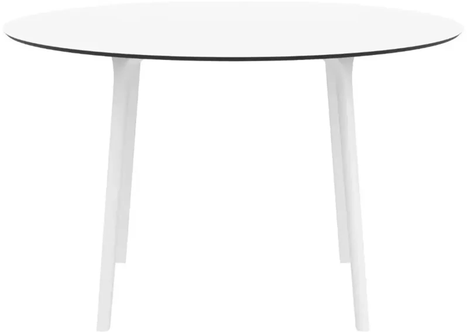 Compamia 47 Inch Maya Round Outdoor Dining Table White