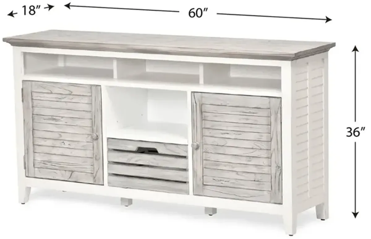 Seawinds Islamorada Entertainment Center Dapple Grey Finish