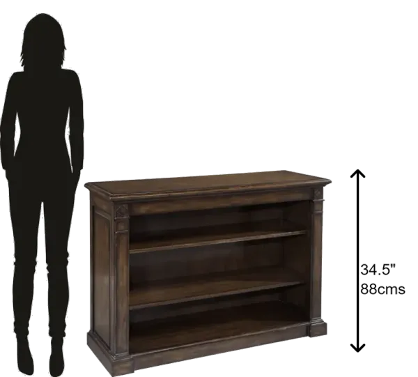 Hekman Distressed Wood Console Bookcase