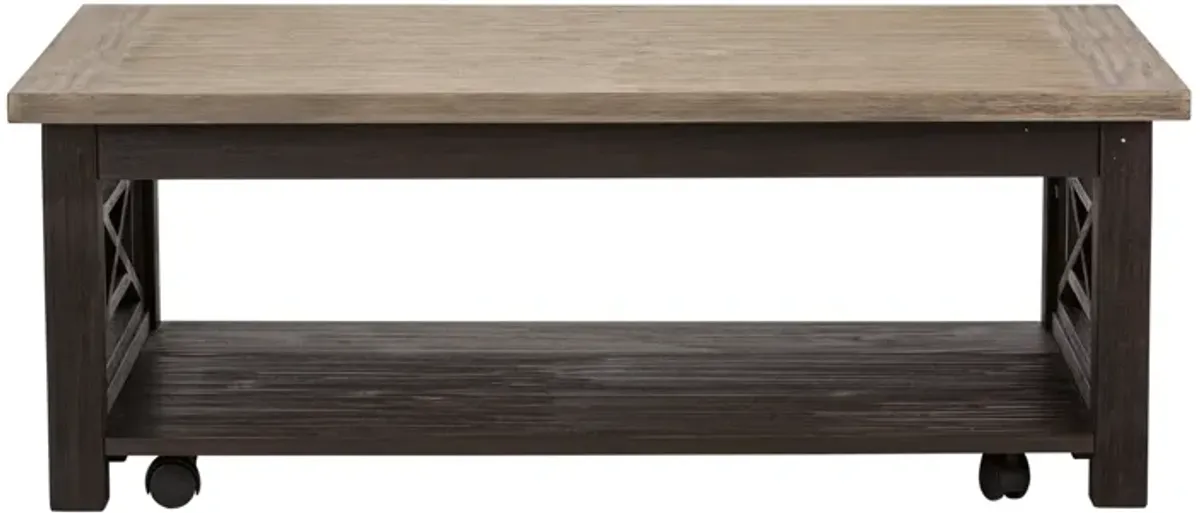 Liberty Furniture Heatherbrook Two-Tone Cocktail Table