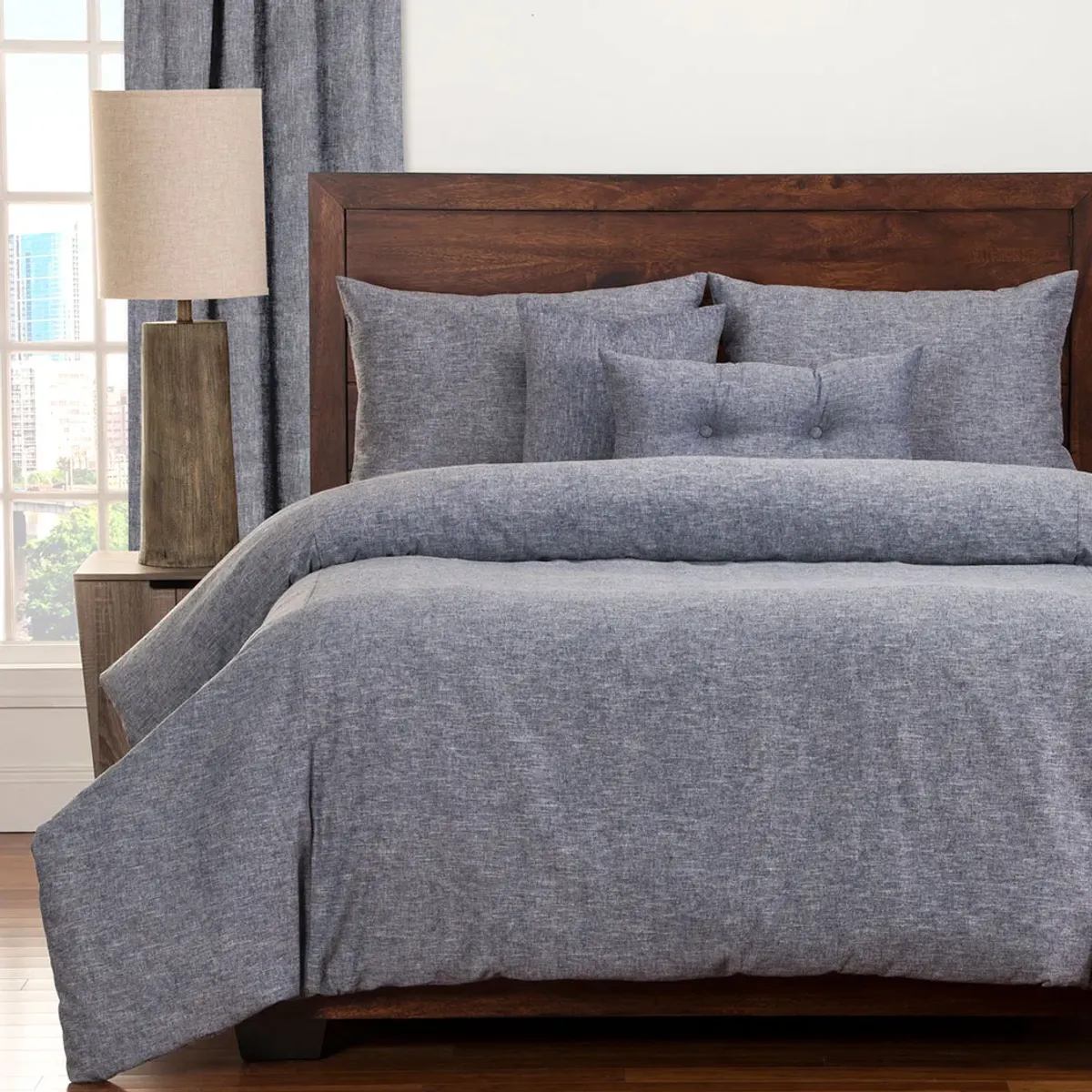 Siscovers 4-Piece Queen Pacific Denim Duvet Set