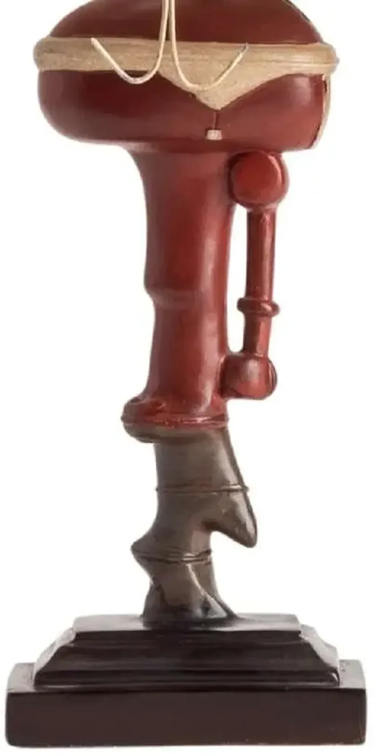 Crestview Outboard Red & Antique White Accent Lamp