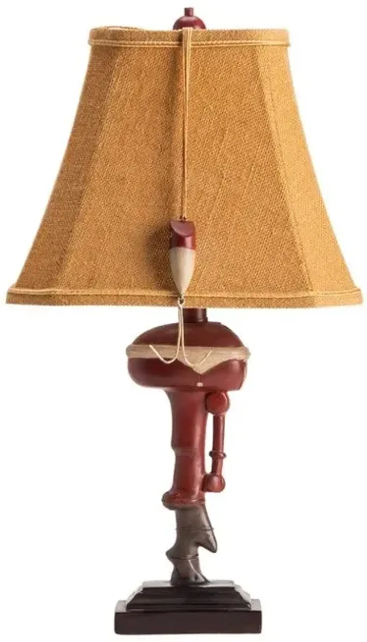 Crestview Outboard Red & Antique White Accent Lamp