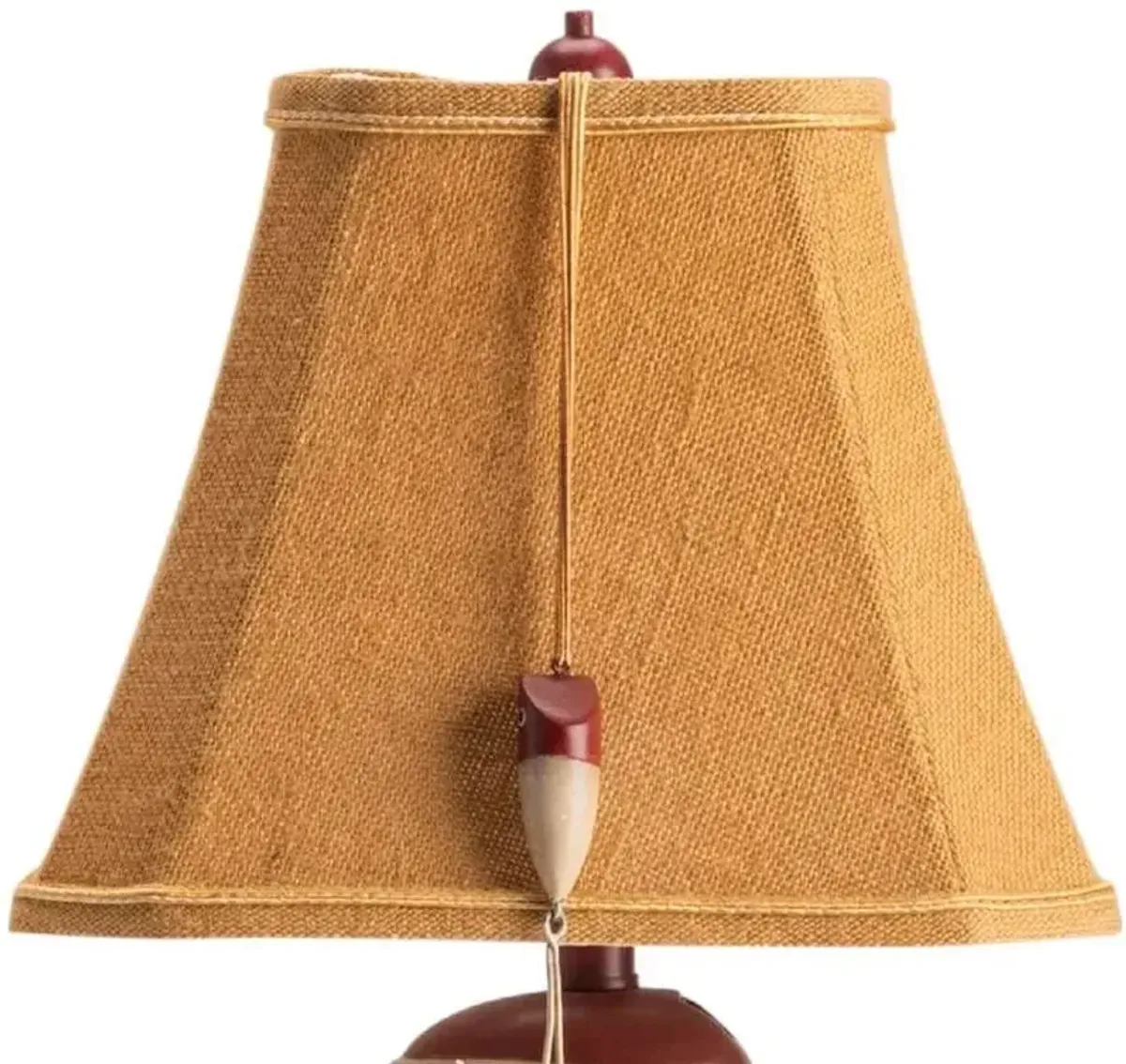 Crestview Outboard Red & Antique White Accent Lamp