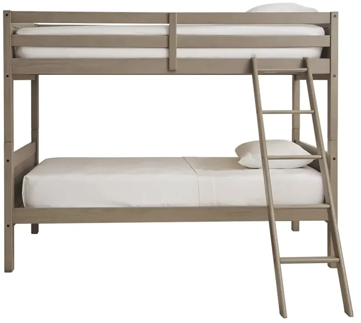 Ashley Lettner Light Gray Twin/Twin Bunk Bed with Ladder