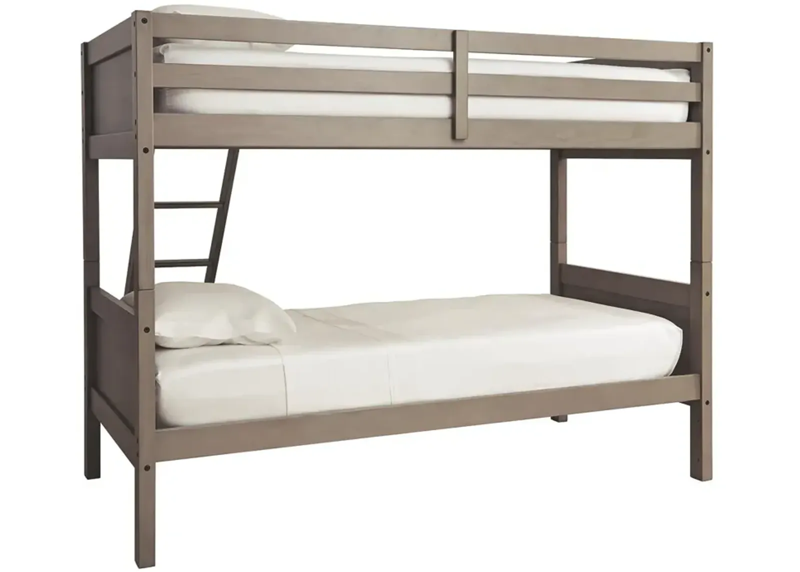 Ashley Lettner Light Gray Twin/Twin Bunk Bed with Ladder