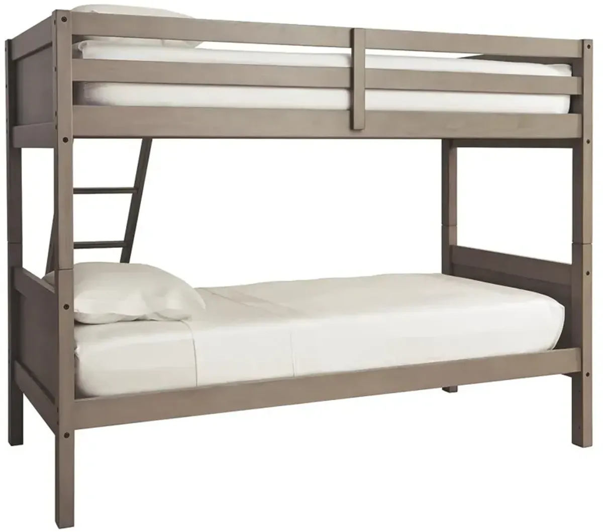 Ashley Lettner Light Gray Twin/Twin Bunk Bed with Ladder