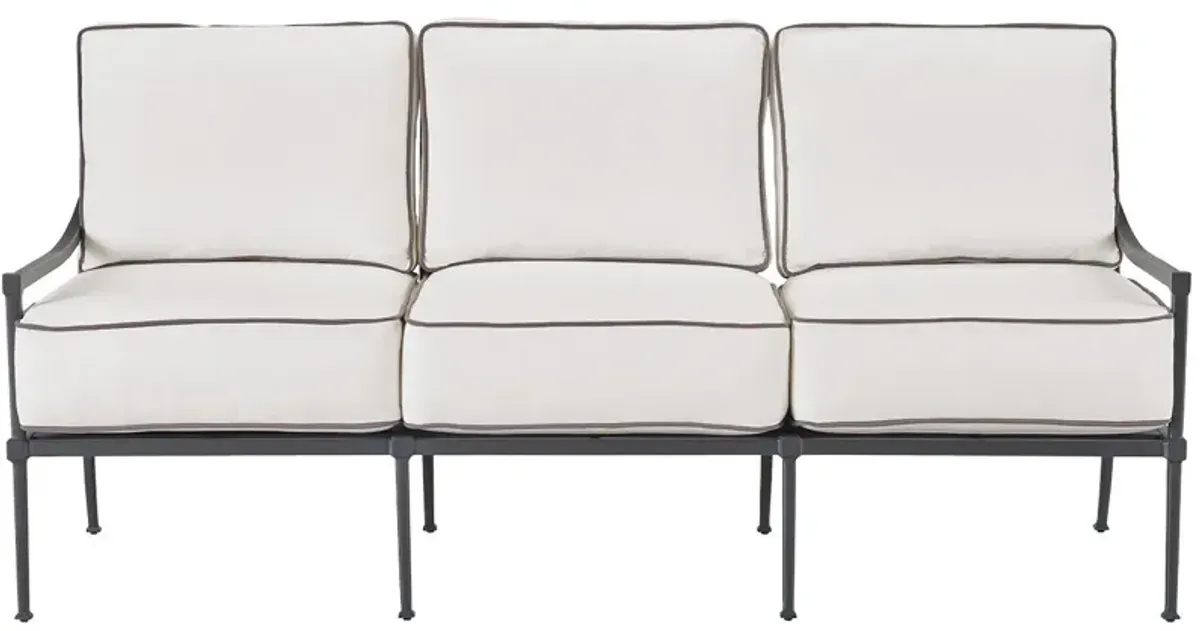 Universal Coastal Living Outdoor Seneca Charcoal Aluminum Sofa