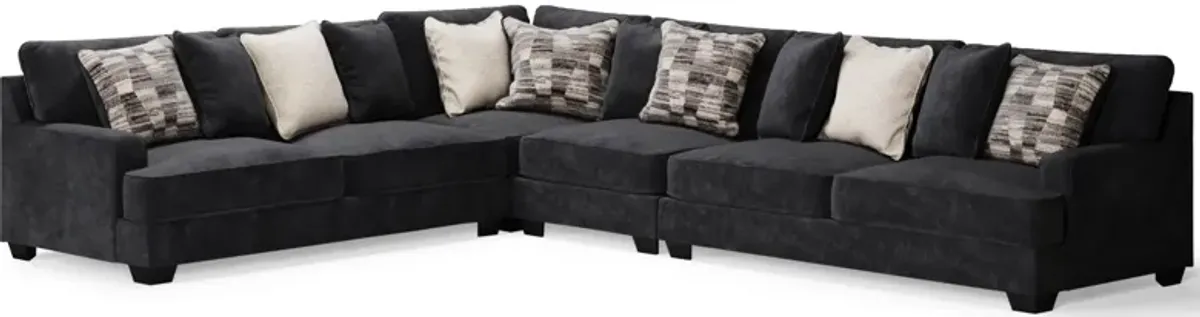 Ashley Lavernett 4-Piece Charcoal Sectional